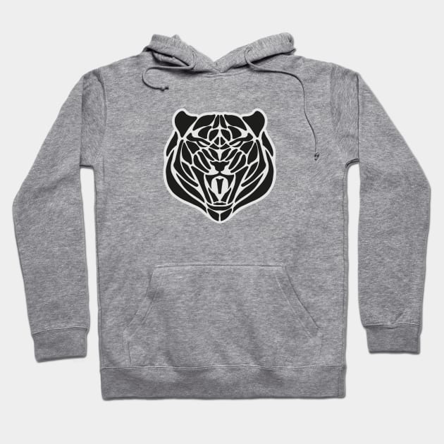 Abstract Tiger Head Hoodie by shaldesign